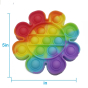 iShopping - Planet X Pop Bubble Fidget Spinner Pop It Rainbow Flower Silicone Toy (PX-11143)