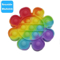 iShopping - Planet X Pop Bubble Fidget Spinner Pop It Rainbow Flower Silicone Toy (PX-11143)