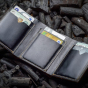 iShopping - Snug Tri Fold Leather Wallet For Men Charcoal (CC-03)
