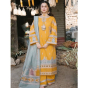 iShopping - Qalamkar Marahil Fearie Embroidered Lawn Unstitched 3 Piece Suit Yellow (SS-12)
