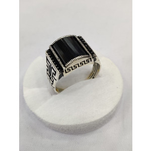 Gilgit Bazaar Aqeeq Stone Silver Ring (24)