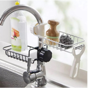 City Mart Kitchen Stainless Steel Sink Drain Rack Sponge Holder
