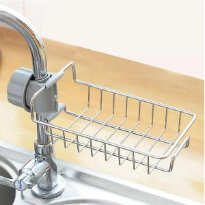 City Mart Kitchen Stainless Steel Sink Drain Rack Sponge Holder