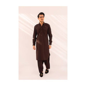 Elegance Republic Kameez Shalwar Gondola Brown (1011)