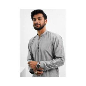 Elegance Republic Embroidered Kurta Trouser Nobel Grey (1024)