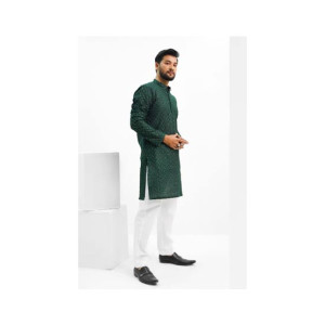 Elegance Republic Embroidered Kurta Trouser Jungle Green (1025)