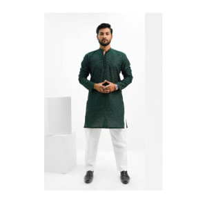 Elegance Republic Embroidered Kurta Trouser Jungle Green (1025)