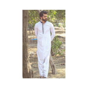 Elegance Republic Kameez Shalwar Link White (1031)