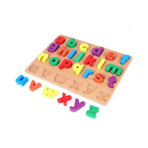 Planet X ABC Small Alphabets Thick Wooden 3D Board Puzzle (PX-10507)