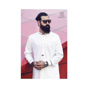 Elegance Republic Cotton Kameez Shalwar Alabaster White (1051)