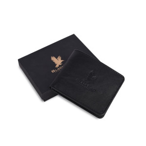 Blackbird Leathers Handmade Bifold Leather Wallet For Men Black