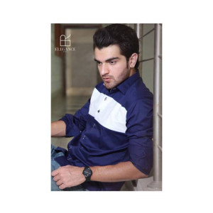 Elegance Republic Cotton Shirt Blue Zodiac White (1060)