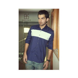 Elegance Republic Cotton Shirt Blue Zodiac White (1060)