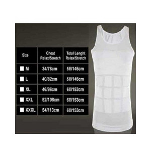 Shop Zone Slim N Lift Vest For Men White-Large