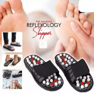 Shop Zone Foot Reflexology Massage Slipper - Black