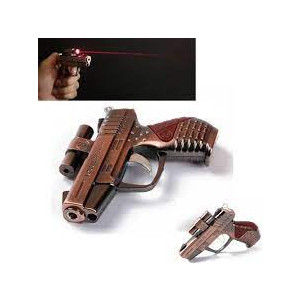 Shop Zone Mini Pistol Gas Lighter With Laser