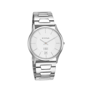 Titan Edge Stainless Steel Men's Watch - Silver (1683SM01)