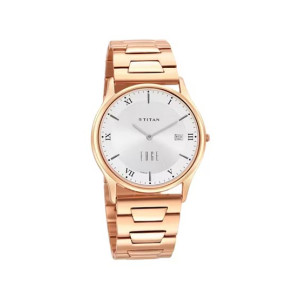 Titan Edge Stainless Steel Men's Watch - Rose Gold (1683WM01)