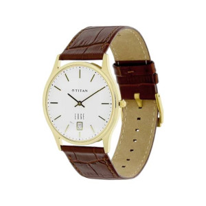 Titan Edge Analog Men's Leather Watch - Brown (1683Yl01)