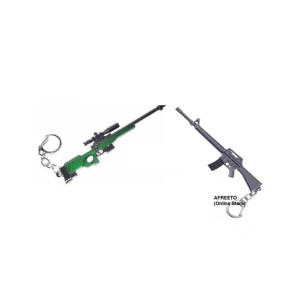 Afreeto PUBG AWM + M16 Keychain - Pack of 2