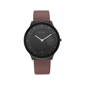 Titan Edge Baseline Analog Men's Leather Watch - Brown (1843NL01)