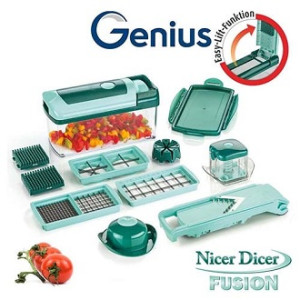 Shop Zone Nicer Dicer Fusion Chopper and Slicer Green
