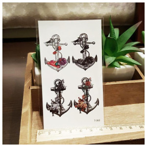 Ferozi Traders Anchor Design Temporary Tattoo Stickers