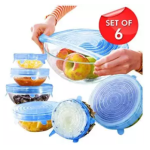 F.A Communications Silicone Stretch Crockery Lids - 6 Pcs