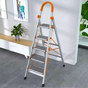 Promax Aluminium Folding Ladder Stool - 5 Step