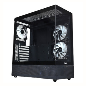 EASE Tempered Glass Gaming Case - Black (EC123B)