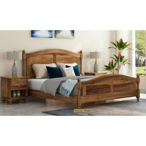 EShop Sheesham Wood Double Bed (0012)