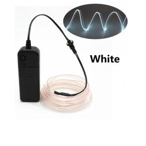 Muzamil Store Wire Sewing Edge Flexible Neon Lamp Rope Tube White 15Ft