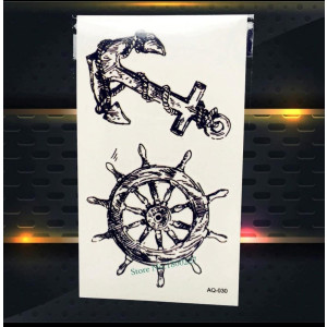 Ferozi Traders Anchor Rudder Body Art Temporary Tattoo Sticker
