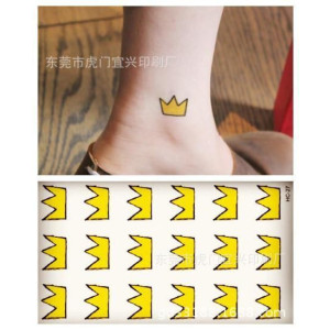 Ferozi Traders 3D Crown Cartoon Temporary Tattoo