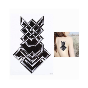 Ferozi Traders Black Celtic Totem Temporary Tattoo Sticker