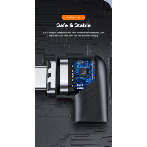 KUULAA 120W Magnetic Elbow USB Type C Connector Black