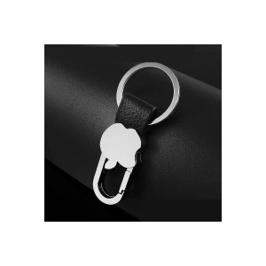 M.Mart Waist Buckle Apple Design Leather Key Chain