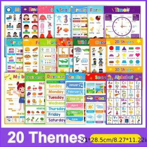 Artisticvalley 20 Educational Posters for Youngsters