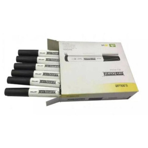 Muzamil Store Pack of 12 White Board Marker - Black