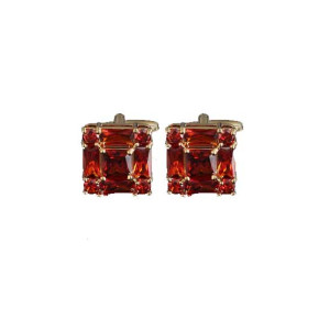 Cufflers Designer Champion Square Stone Cufflinks Free Gift Box 3012-A