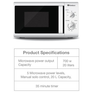 Dawlance Heating Series Microwave Oven 20 Ltr (DW-210-S)