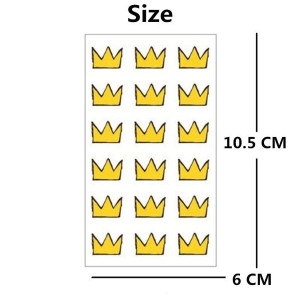Ferozi Traders 3D Crown Cartoon Temporary Tattoo