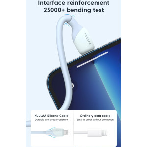KUULAA 30W MFI Certified PD Type-C to Lightning Fast Charging Cable Black 1M