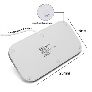 Eager Enterprise 3 In 1 Qi Wireless Charger Stand For iPhone & Samsung White