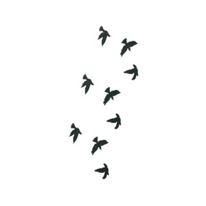 Ferozi Traders Fly Birds Tattoo Sticker