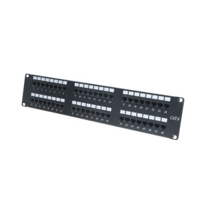 Vivanco Cat-6A/Cat-6 48 Port Patch Panel - Frame Only
