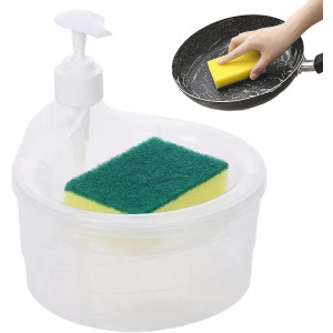 Liquid Soap Dispenser With Pump & Sponge