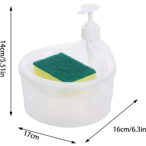 Liquid Soap Dispenser With Pump & Sponge