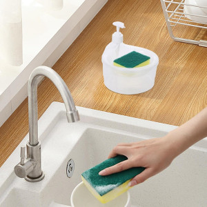 Liquid Soap Dispenser With Pump & Sponge