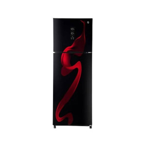 PEL DIgitron InverterOn Flat Glass Door Freezer-On-Top Refrigerator 12 Cu Ft Red Blaze (PRINVO GD DT-6460)